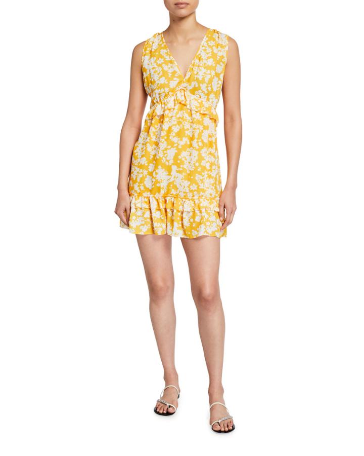 Merida Floral Ruffle-trim Dress