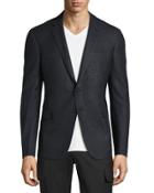 Nigel Windowpane Sport Coat, Gray