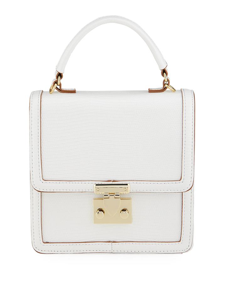 Derby Flap Woven Box Crossbody Bag
