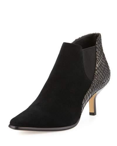 Loro Suede Kitten-heel Bootie