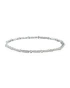 14k White Gold Diamond Pave & Bezel Bracelet