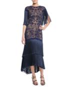 Frink Corded Lace Capelet Gown