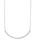 18k White Gold Open-circle Diamond Necklace