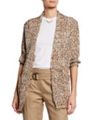 Waxed Linen Tweed Cardigan