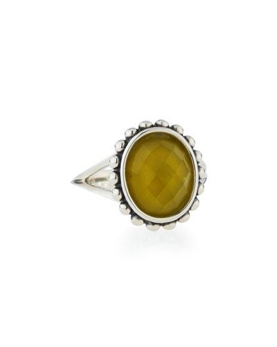 Maya Silver Oval Serpentine Ring,