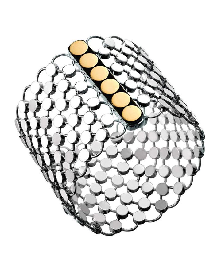 Dot Sterling & 18k Chain Mail Link Bracelet,