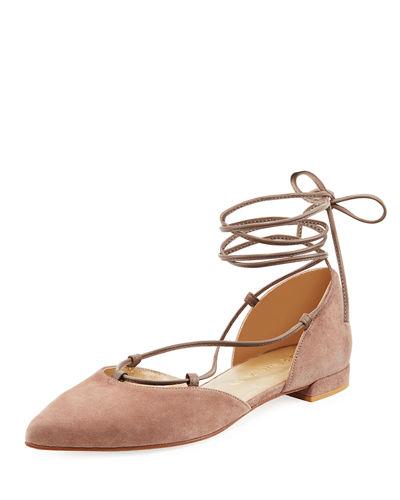 Gilligan Suede Lace-up D'orsay Flat