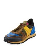 Camouflage Mixed Leather Platform