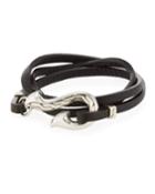 Men's Dayak Leather Wrap Bracelet