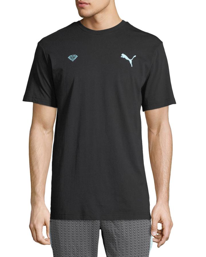 Men's Puma X Diamond Logo Tee, Black