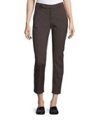 Mid-rise Tapered Stretch-wool Pants