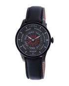 45mm Columbus Circle Men's Watch W/ Leather