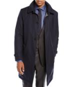 Men's Water-resistant Raincoat In Wool