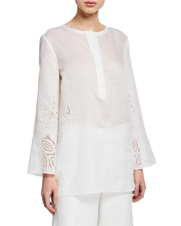Haisley Gemma Cloth Blouse With Eyelet Trim