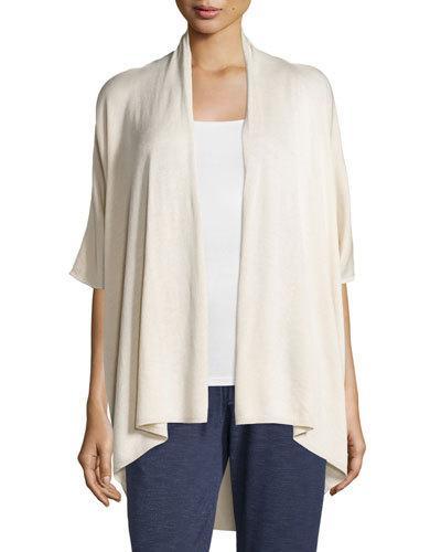 3/4-sleeve Open Topper Cardigan,