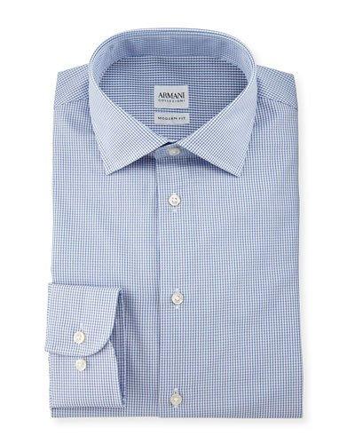 Modern-fit Textured Check Dress