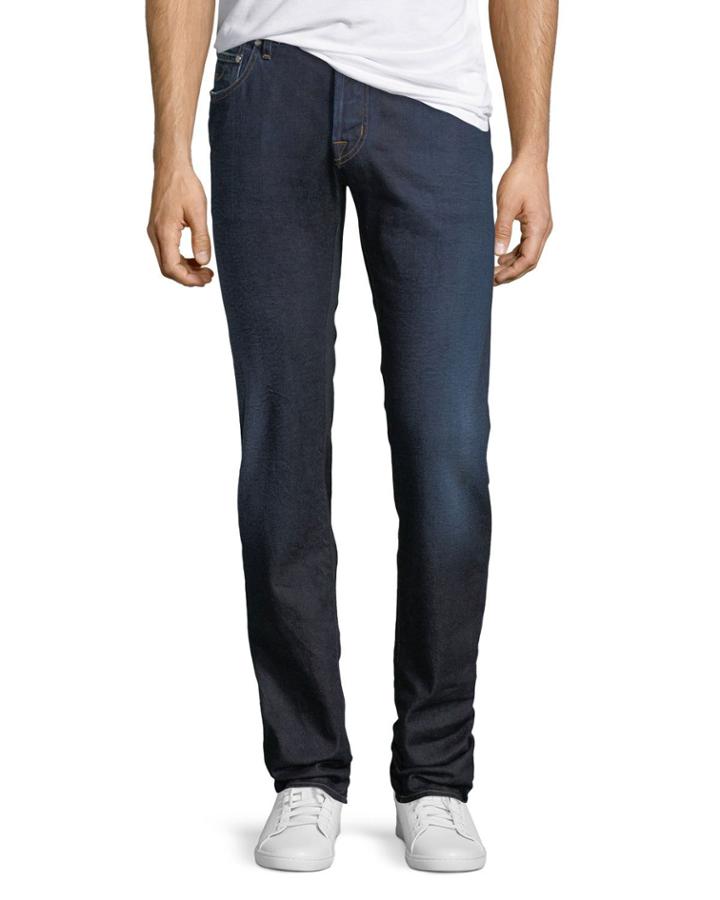 Lightweight Dark-wash Straight-leg Jeans
