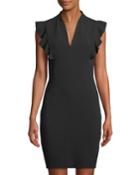 Ruffle-shoulder Sleeveless