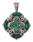Ismene Clover Pendant With Green Agate