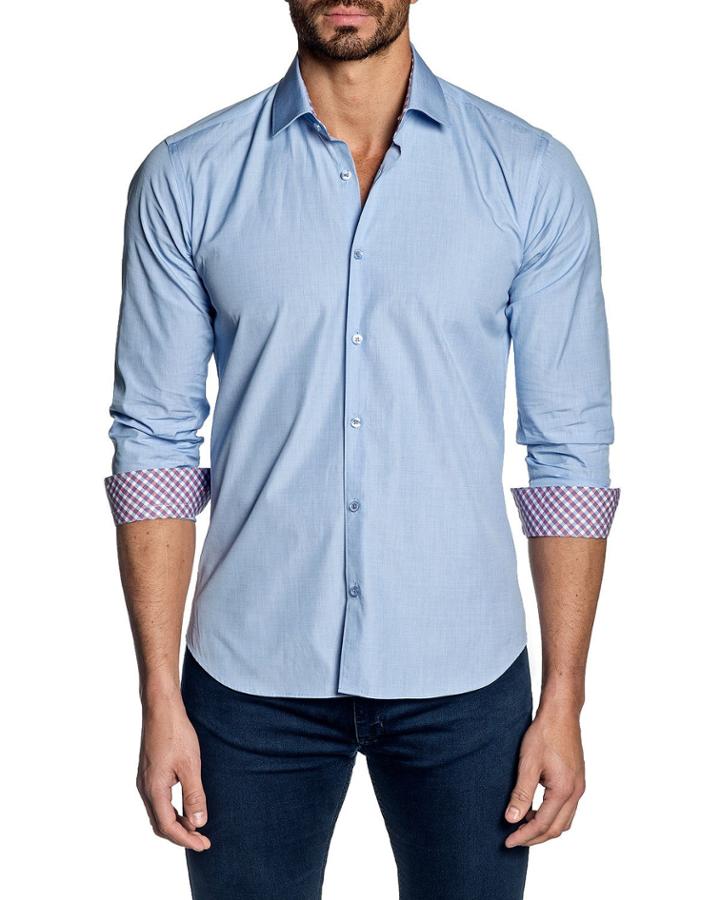 Men's Semi-fit Solid Long-sleeve