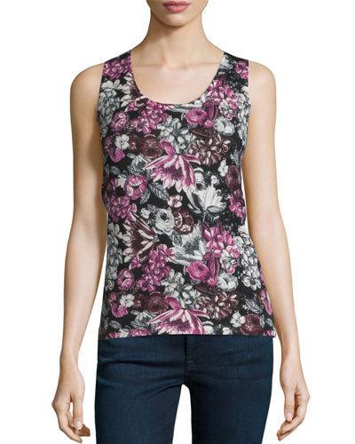 Superfine Orlag Floral Cashmere Tank