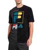 Men's Aiden Contrast Toweling Striped T-shirt