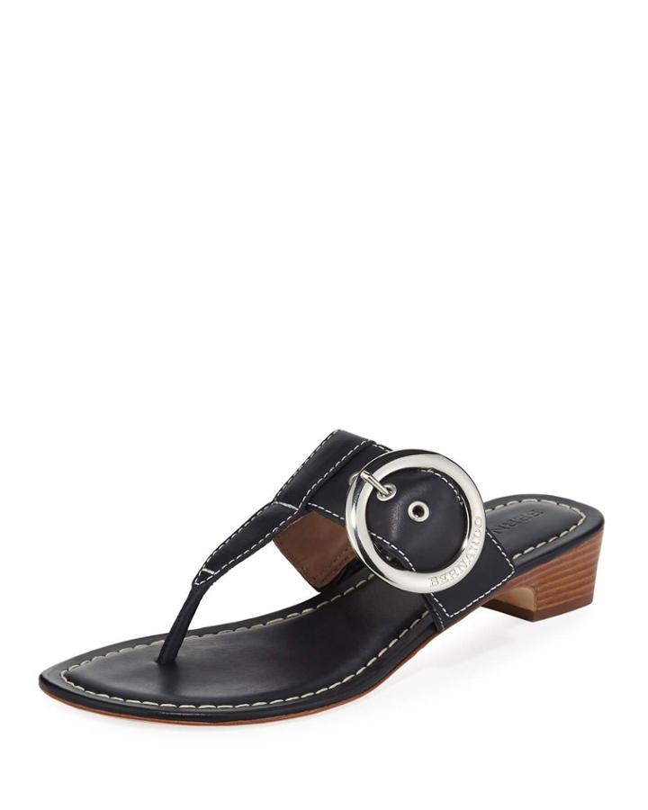 Grace Leather Thong Slide