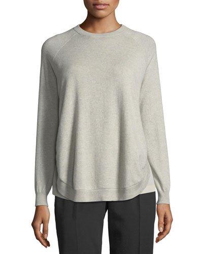 Cashmere Crewneck Open-side