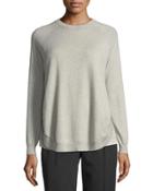 Cashmere Crewneck Open-side