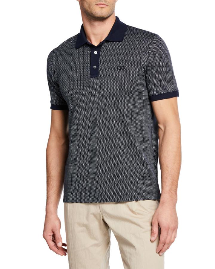 Men's Gancini Print Polo