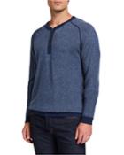 Men's Cashmere Garter Striped Henley