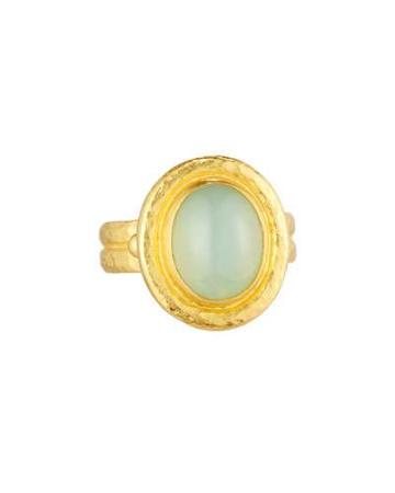 Muse 24k Green Chalcedony Ring,