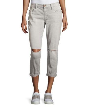 Billie Cropped Boyfriend Jeans, Platinum