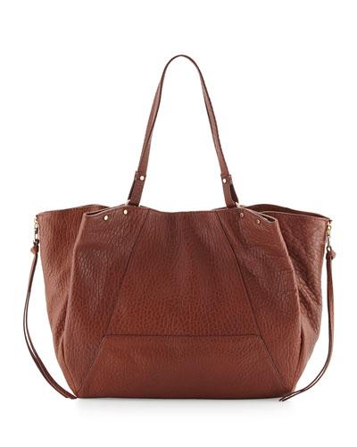 Kingsley Pebbled Leather Tote Bag, Brown