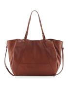 Kingsley Pebbled Leather Tote Bag, Brown