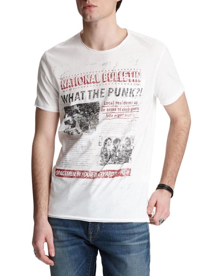 Men's Punk Paper Graphic T-shirt