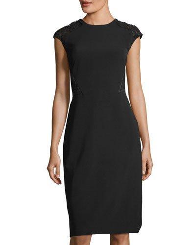 Lace-back Cap-sleeve Dress