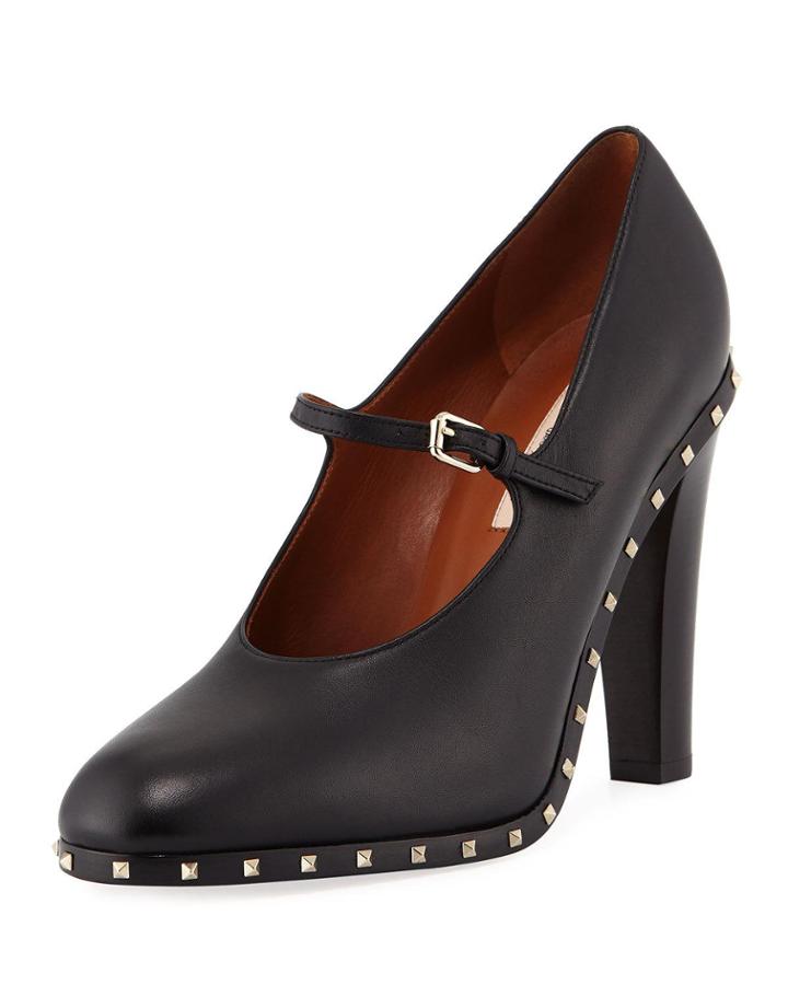 Soul Rockstud Leather Mary Jane Pumps