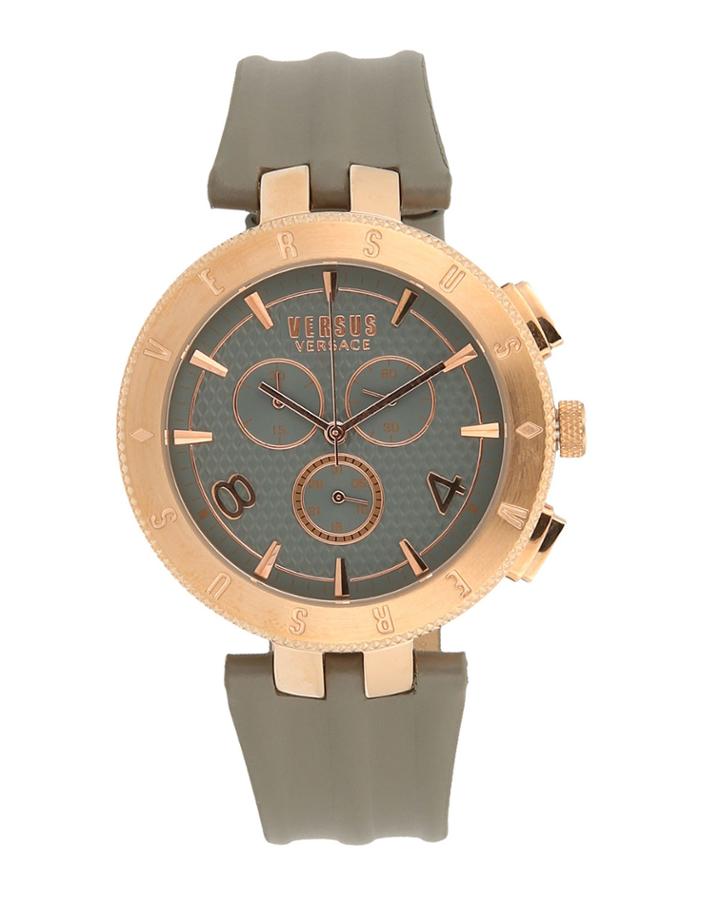 Men's 44mm Chronograph Watch With Leather