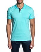 Men's Contrast-facing Knit Polo