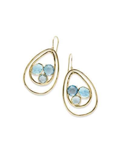 18k Rock Candy Pear-shaped Wire Earrings In