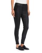 High Rise Skinny Ankle Coated Jeans