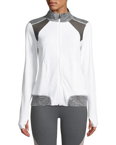 Cosima Zip-front Mesh-panel Jacket