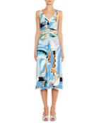 V-neck Ruched-waist