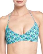Zunzal Reversible Swim Top, Palm Print