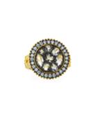 Rose D'or Round Pebble Ring,