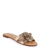 Ava Metallic Perforated Flower