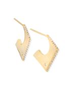 Abstract Square Huggie Earrings