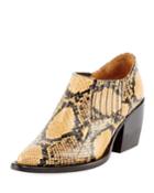Rylee Python-embossed Ankle Bootie