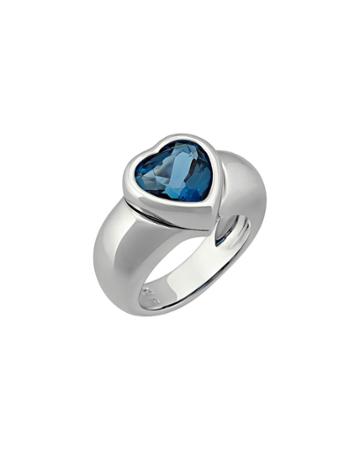 Estate 18k Topaz Heart Ring,